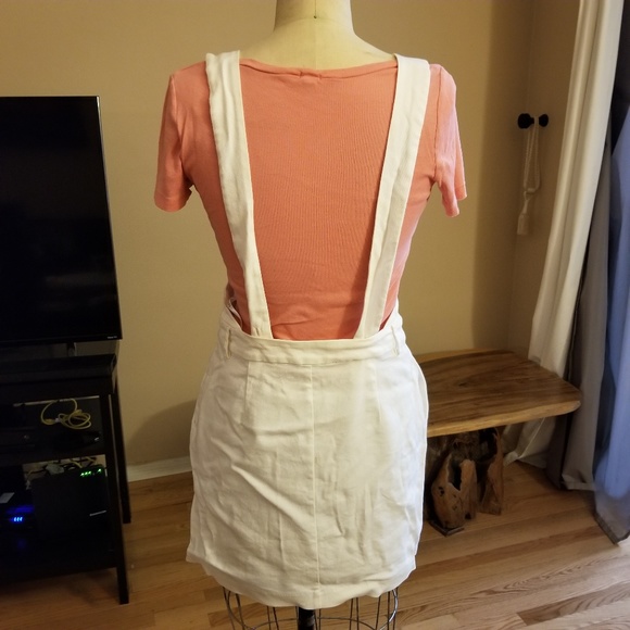 White Denim Pinafore - Picture 3 of 5